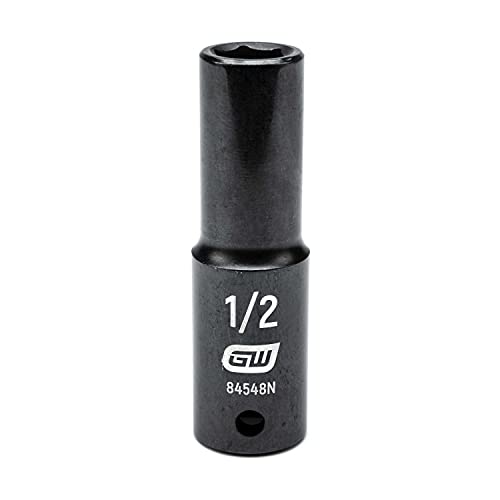 GEARWRENCH 84548N 1/2" Drive 6 Point Deep Impact SAE Socket, Black