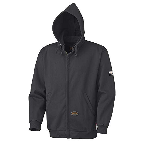 Pioneer V2570270-6XL Flame Resistant Heavyweight Safety Hoodie, Zip Style, Black, 6XL - Clothing - Proindustrialequipment