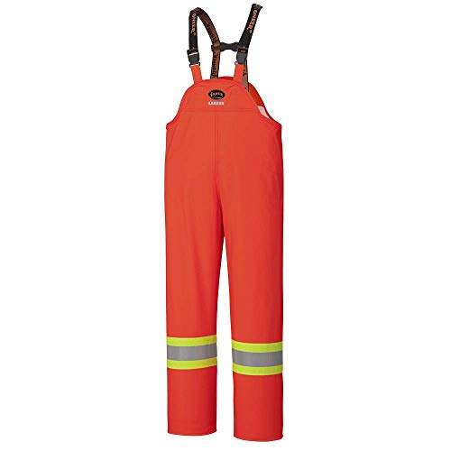 Pioneer Waterproof FR Chemical Resistant Strech Overall Bib Work Pants, Lightweight, Orange, 7XL, V3520250-7XL - Clothing - Proindustrialequipment