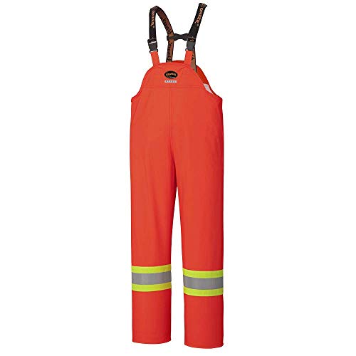 Pioneer Waterproof FR Chemical Resistant Strech Overall Bib Work Pants, Lightweight, Orange, 4XL, V3520250-4XL - Clothing - Proindustrialequipment