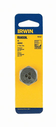 Hanson 9312 Matrice 4-40 NC 1" Hex, pour extraction de filière de taraud