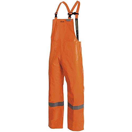 Pioneer PVC Coated Nomex/Kevlar FR/ARC Rated Overall Bib Work Pants, Adjustable, Orange, XS, V2448450-XS - Clothing - Proindustrialequipment