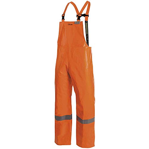 Pioneer PVC Coated Nomex/Kevlar FR/ARC Rated Overall Bib Work Pants, Adjustable, Orange, M, V2448450-M - Clothing - Proindustrialequipment