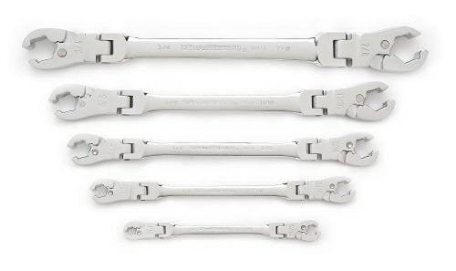 GearWrench 89100 Jeu de clés à écrou évasé flexibles à cliquet - SAE