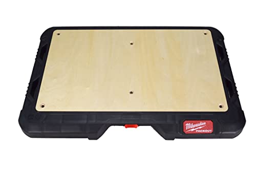 Milwaukee Packout 15,2 pulgadas de largo x 23,9 pulgadas de ancho x 2 pulgadas de alto Encimera de trabajo personalizable Capacidad de 50 lb - Caja de: 1;