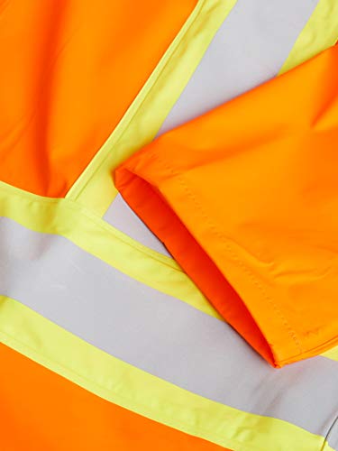 Pioneer V3520150-2XL FR Oil & Chemical Resistant Rain Jacket - Hi-Vis Lightweight, Orange, 2XL - Clothing - Proindustrialequipment