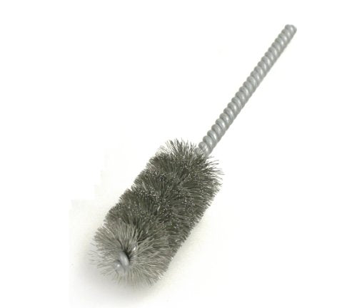 Brush Research 83 Spiral Twist Brush, Stainless Steel, Single Stem, 7/16" Diameter, 0.005" Wire Diameter, 3-1/2" Shank Length, 5" Length, 1000 RPM (Pack of 12) - Proindustrialequipment