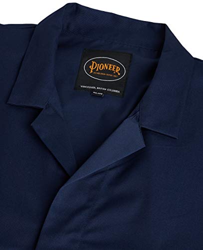 Pioneer V2020180-M Multi-Pocket Shop & Garage Work Coat, Navy Blue-Medium - Clothing - Proindustrialequipment