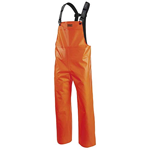 Pioneer PVC Nylon Anti-Fungal Single-Piece Overall Bib Work Pants, Adjustable, Orange, 2XL, V3245050-2XL - Clothing - Proindustrialequipment