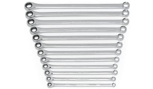 GearWrench 85988 12 Piece Set Metric XL Gearbox Ratcheting Wrench, Silver, One Size - Proindustrialequipment