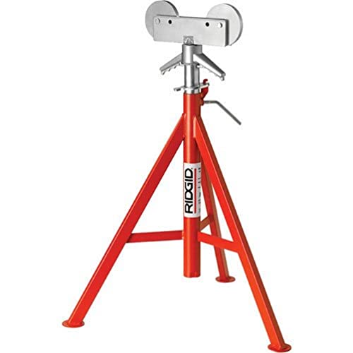 Ridgid 56667 RJ-98 Roller Head Low Pipe Stand 23-Inch-41-Inch Height Adjustment - Plumbing Tools - Proindustrialequipment