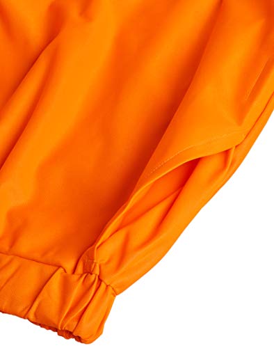 Pioneer Easy Boot Access 5 Pockets Work Pants, Adjustable Elastic Waist, Hi Vis and Reflective Stripe, Orange, 2XL, V1070350-2XL - Clothing - Proindustrialequipment