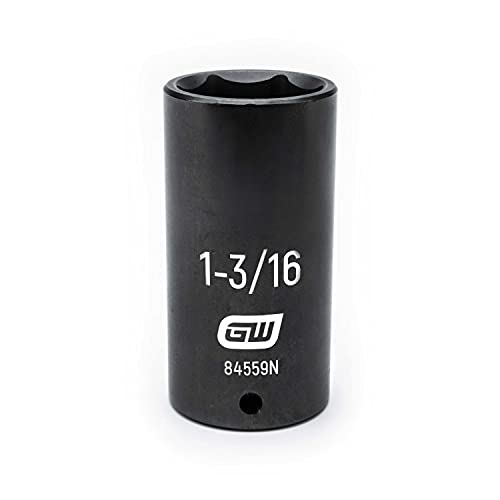 GEARWRENCH 84559N 1/2" Drive 6 Point Deep Impact SAE Socket 1-3/16", Black