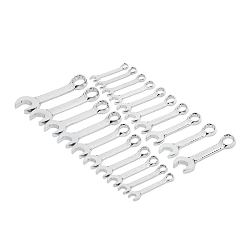 GEARWRENCH 20 Pc. 12 Point Stubby Combination SAE/Metric Wrench Set - 81903