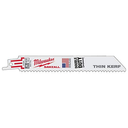 Milwaukee 48-00-5189 Lame SAWZALL 12" 18 TPI (paquet de 5) - 1 de chaque