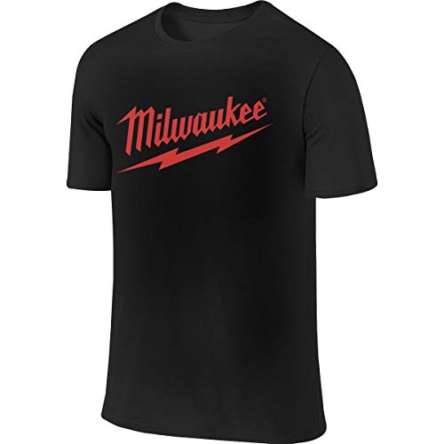 T-shirt à manches courtes et col rond avec logo d'outil électrique Milwaukee pour hommes