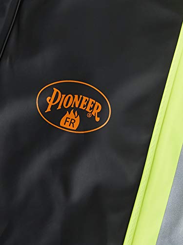 Pioneer V3520170-4XL FR Oil & Chemical Resistant Rain Jacket - Hi-Vis Lightweight, Black, 4XL - Clothing - Proindustrialequipment