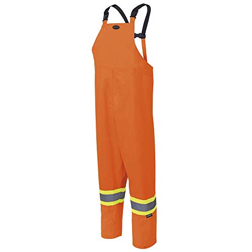 Pioneer V1080350-4XL 150D Hi-Viz Oxford Poly/PU Waterproof Suit - Hi-Viz Orange, 4XL - Clothing - Proindustrialequipment