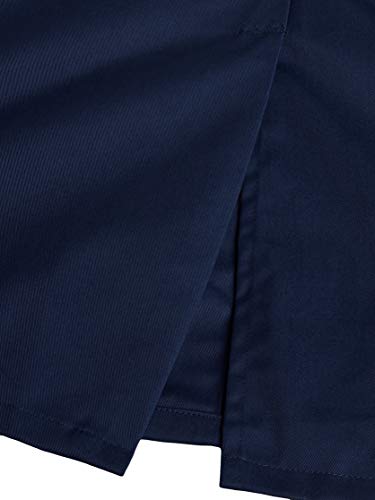 Pioneer V2020180-M Multi-Pocket Shop & Garage Work Coat, Navy Blue-Medium - Clothing - Proindustrialequipment