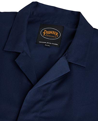 Pioneer V2020180-S Multi-Pocket Shop & Garage Work Coat, Navy Blue-Small - Clothing - Proindustrialequipment