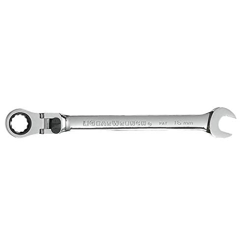 GearWrench 85616 Llave combinada de trinquete con cabeza flexible y bloqueo XL de 16 mm