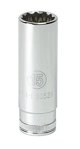 GEARWRENCH 3/8" Drive 6 Pt. Deep Socket, 21mm - 80407