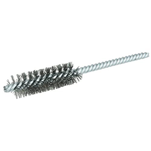 Weiler Power Tube Brosse, acier, tige ronde, double tige, double spirale, diamètre 5/8", diamètre du fil 0,008", tige 7/32", 2000 tr/min (lot de 1)