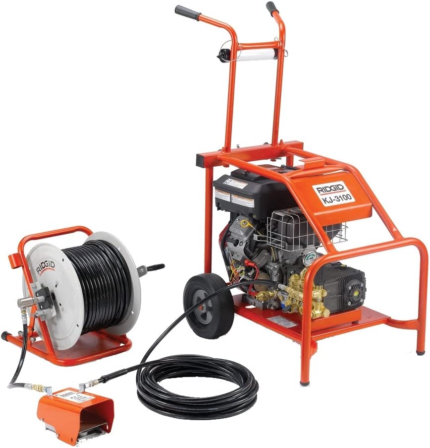 RIDGID 37413 KJ-3100 Water Jetter with Hose Reel [Pallet Ship] - Proindustrialequipment