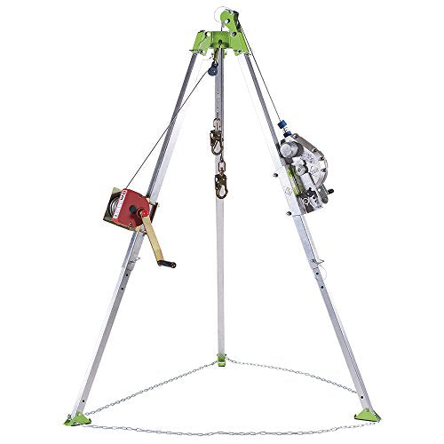 PeakWorks V85026 - Tripod, 3-Way 60' (18 m) Self Retracting Lifeline, 65' (20 m) Man Winch and Bag - Confined Space Kit - Fall Protection - Proindustrialequipment