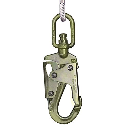 PeakWorks V845533010LE LE SRL - 3/16" Galvanized Steel Cable - Aluminum Housing - Type 2 - Snap Hook - 10' - Fall Protection - Proindustrialequipment