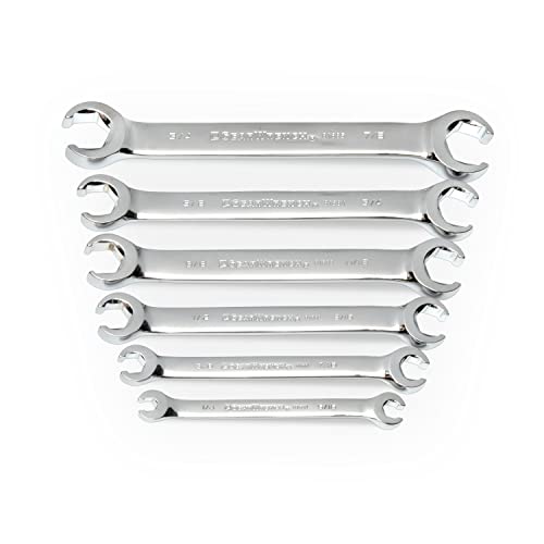 GEARWRENCH 6 Pc. Flare Nut Wrench Set, SAE - 81907