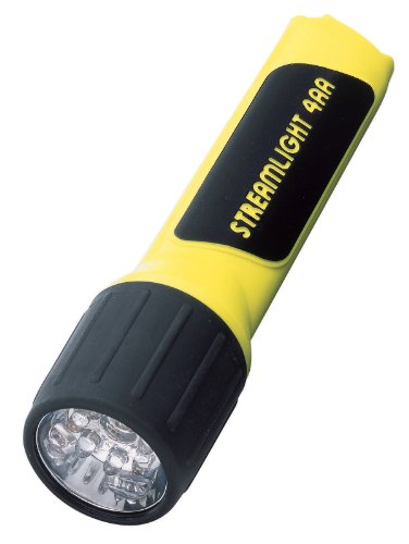 Streamlight 68202 4AA ProPolymer LED, Flashlight with Batteries, Yellow (Clam Pack) - 67 Lumens - Proindustrialequipment