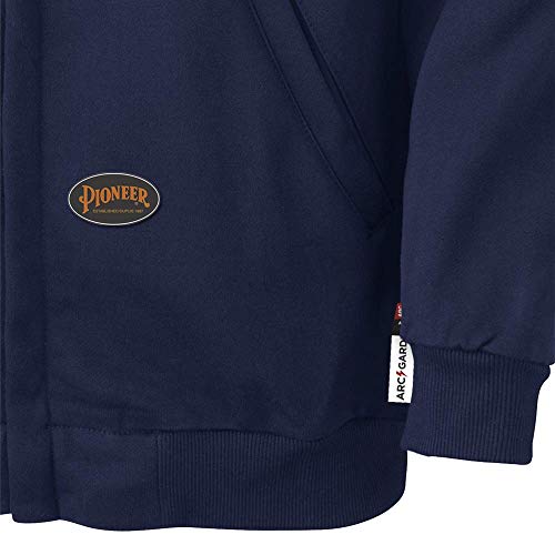 Pioneer V2590280-L Flame Resistant Safety Hoodie - Modacrylic Fleece ARC Rated Sweatshirt, Black, L - Clothing - Proindustrialequipment