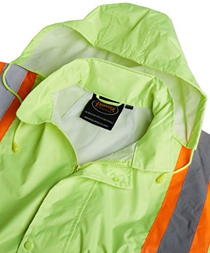 Pioneer V1080260-4XL Heavy-Duty High Visibility Jacket and Pants Combo, Yellow-Green, 4XL - Clothing - Proindustrialequipment