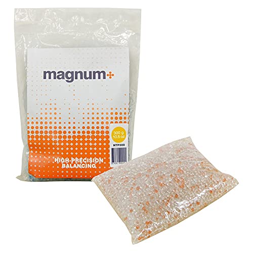 Magnum+ Perles d'équilibrage de pneus 10,5 OZ, lot de 4 sacs, compatibles TPMS