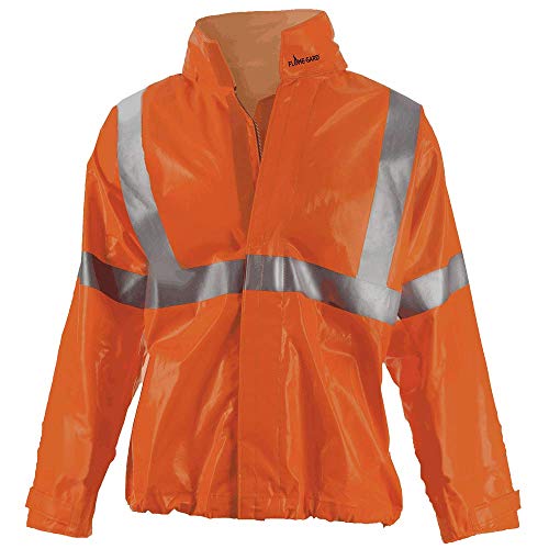 Pioneer V2449320-M Flame Resistant Hi-Viz Safety Jacket, PVC on Nomex®/Kevlar®, Orange, M - Clothing - Proindustrialequipment