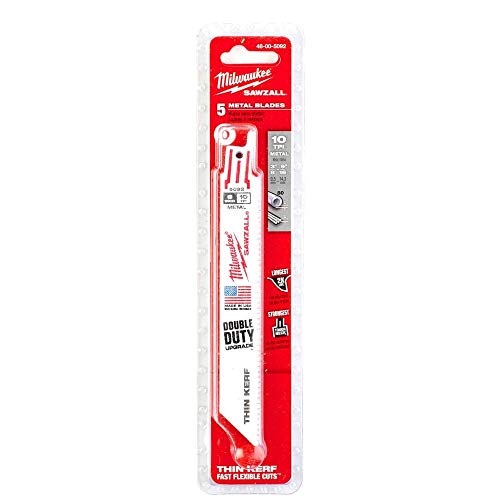 Milwaukee 48-00-5092 Hoja Super Sawzall 10 dientes por pulgada 6 pulgadas de largo