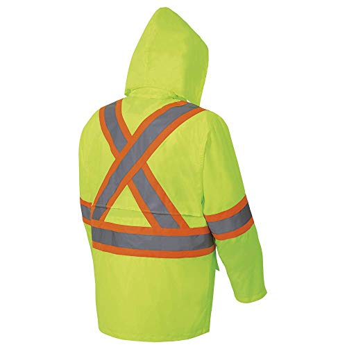 Pioneer V1080360-2XL 150D Hi-Viz Oxford Poly/PU Waterproof Suit - Hi-Viz Yellow/Green, 2XL - Clothing - Proindustrialequipment