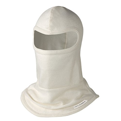 Pioneer V4520710-O/S Nomex® Medium-Knit Balaclava, Flame Resistant Windguard White, Fit All - Fall Protection - Proindustrialequipment