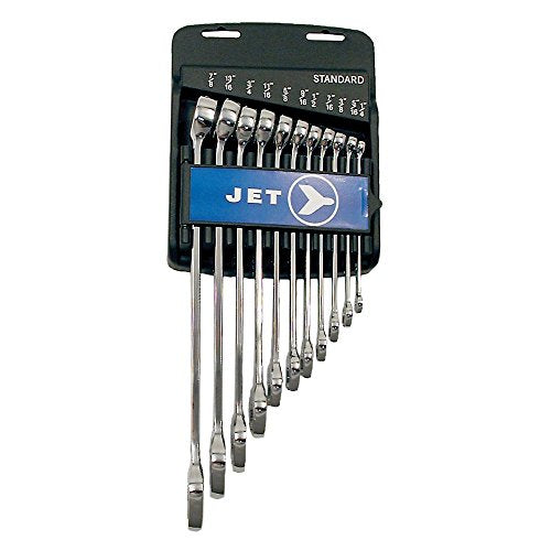 Jet 11-Piece Long S.A.E. Fully Polished Combination Wrench Set, 700132 - Wrenches - Proindustrialequipment