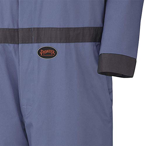 Pioneer Heavy-Duty Shop & Garage Work Coverall With Action Back & Elastic Waist, 7 Storage Pockets, 100% Cotton , Navy Blue, 48, V2010110-48 - Clothing - Proindustrialequipment