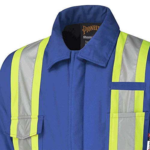 Pioneer Winter CSA Flame Resistant Hi Vis Insulated Work Coverall, Easy Boot Access & Action Back, Royal Blue, S, V2560111-S - Clothing - Proindustrialequipment