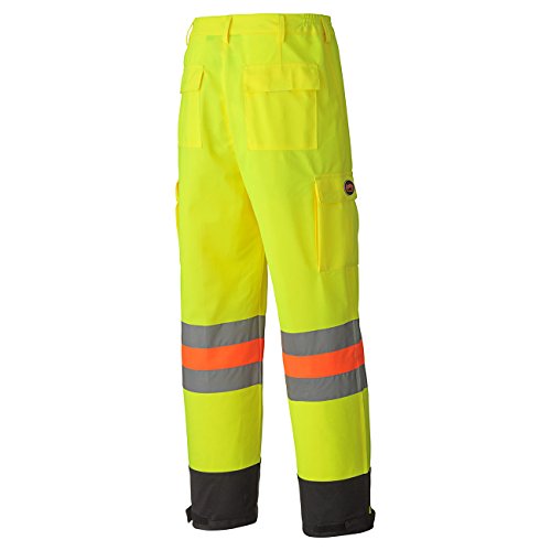 Pioneer V1190260-L Traffic Québec Work Pants - Breathable - 6 Pockets, Yellow-Green, L - Clothing - Proindustrialequipment