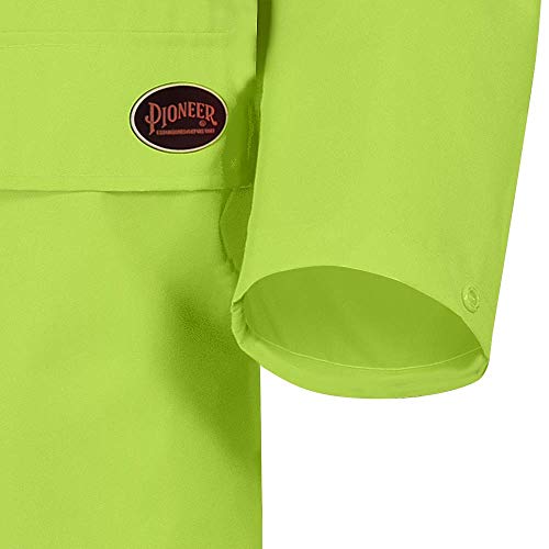 Pioneer CSA Heavy-Duty Waterproof High Visibility Long Coat, Liberal Fit with Full Back Vent, Yellow/Green, 2XL, V1081460-2XL - Clothing - Proindustrialequipment