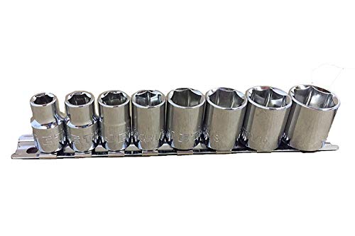 Jet 8-Piece 3/8-inch Drive SAE, Regular, 6 Point, Chrome Socket Set, 601219 - Sockets and Tools Set - Proindustrialequipment