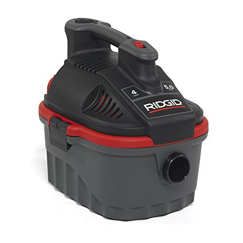 Ridgid 50313 Portable Wet/Dry Vacuum, 4 Gallon, Red - Vaccum Bags - Proindustrialequipment