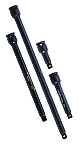 GearWrench 4 Pc. 1/2" Drive Impact Extension Set 3", 5", 10" & 15" - 84950N, Black