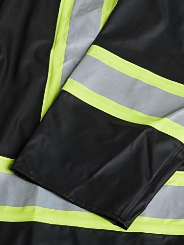 Pioneer V3520170-4XL FR Oil & Chemical Resistant Rain Jacket - Hi-Vis Lightweight, Black, 4XL - Clothing - Proindustrialequipment