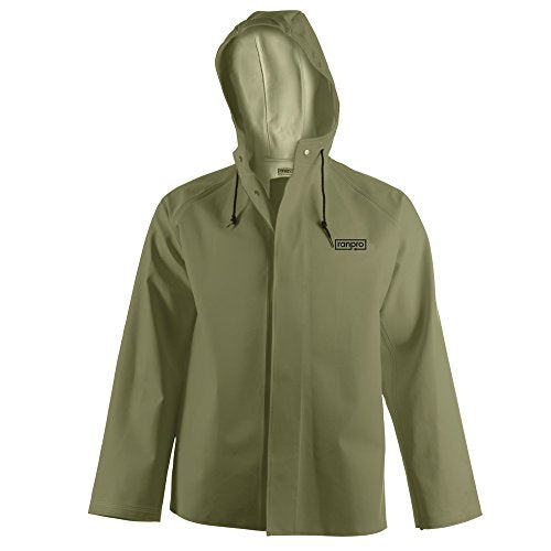 Pioneer V3246440-L Heavy-Duty Pro Fisherman Jacket - Marine/Fish Oil Resistant, Green, L - Clothing - Proindustrialequipment