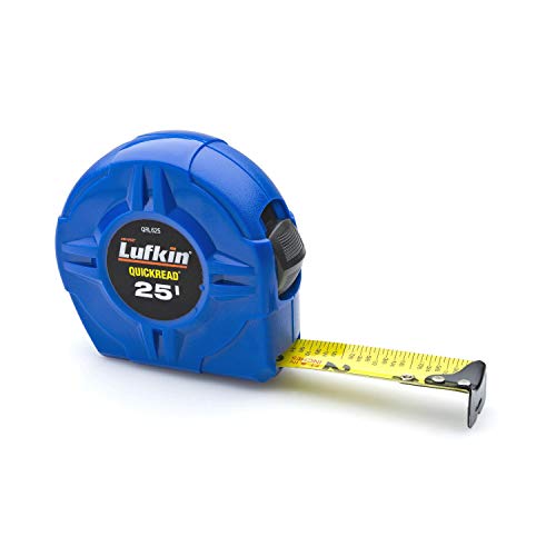 Lufkin QRL625MP Vertical Quick Read Lufkin 1-Inch by 25-Feet Hi-Viz Blue Power Return Tape